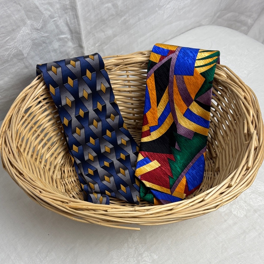 2 Stonehenge Jimmy V Collection 100% Silk Neckties